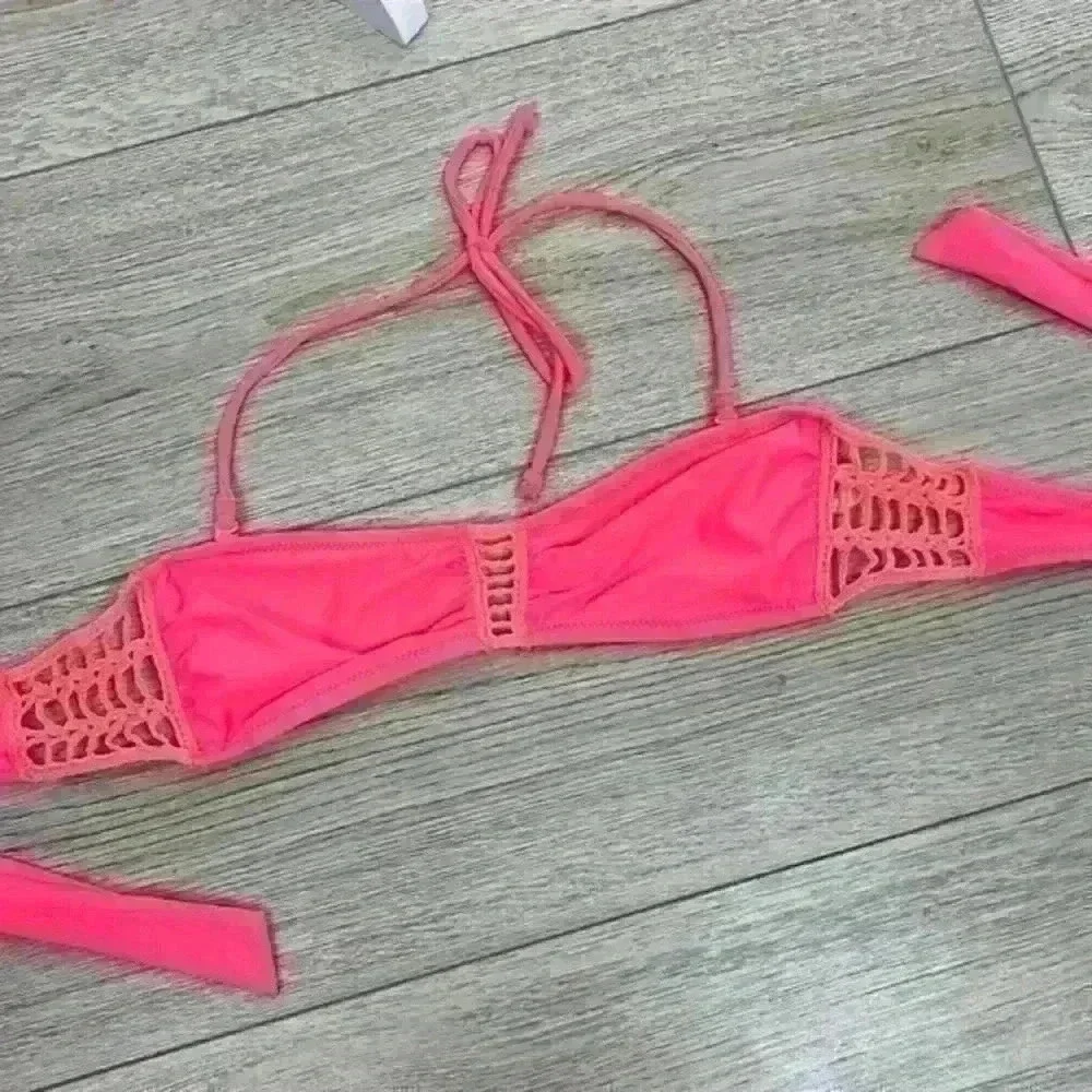 American Eagle Neon Pink Bikini Top Size XS